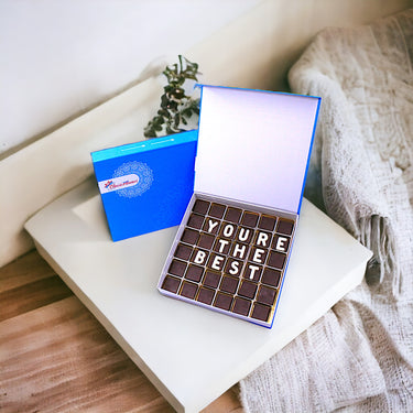 You're The Best Chocolate, Customized Chocolate Box, Plain Milk Chocolate, White Chocolate Letters, 500g